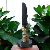 Sold By R R Global Exports Lady Face For Home Decor - H.10.5'' B.4'', Black, Polyresin