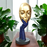 Sold By R R Global Exports Lady Face For Home Decor - H.10.5'' B.4'', Golden, Polyresin