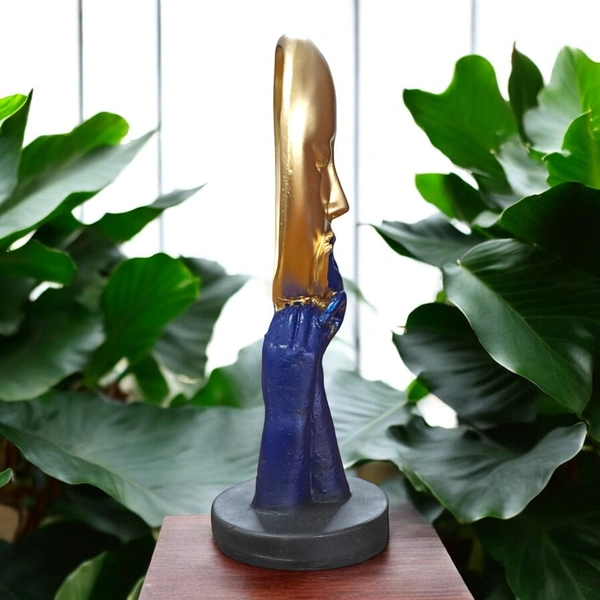 Sold By R R Global Exports Lady Face For Home Decor - H.10.5'' B.4'', Golden, Polyresin