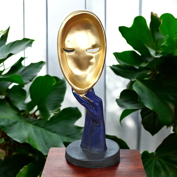 Sold By R R Global Exports Lady Face For Home Decor - H.10.5'' B.4'', Golden, Polyresin