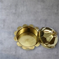 Sold By R R Global Exports Sindoor Box Kumkum Box - H.2'' B.2'', Polish, Brass