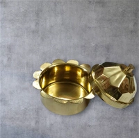 Sold By R R Global Exports Sindoor Box Kumkum Box - H.2'' B.2'', Polish, Brass