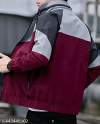 Men's Jacket  - Maroon, L