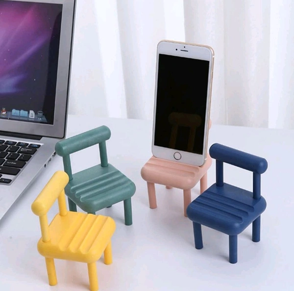 Mobile Phone Holder, Mini Chair (1 piece) - Yellow