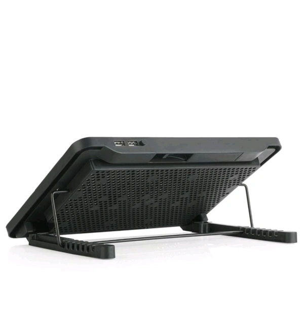 Laptop Cooler Cooling Pad with 2 Quiet Led Fans, Dual USB Ports, Portable Ultra Slim - Black