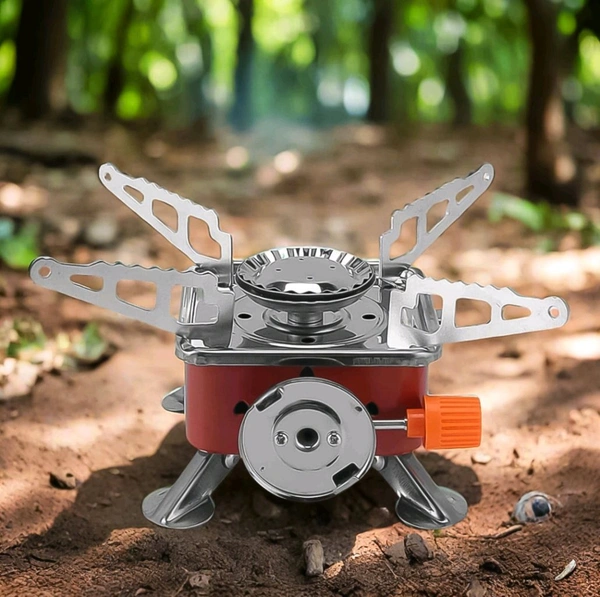Mini Square Camping Stove, 2800W (1 Pc) - Web Orange
