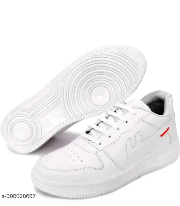 Latest Fashionable Men Sports Shoes - White, IND-7