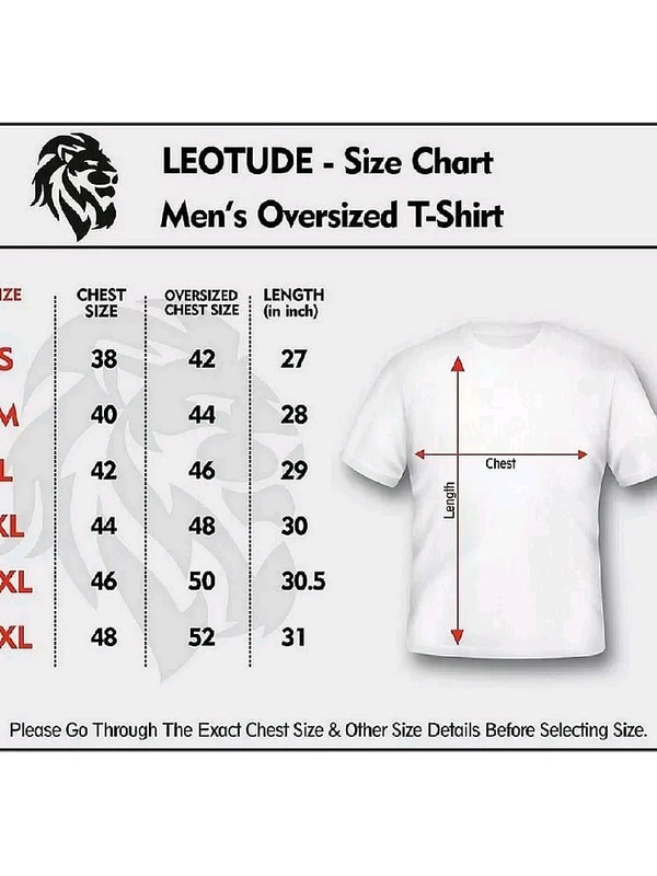 Leotude Cotton Blend Oversized Fit Printed Half Sleeves Men's T-Shirt - Mustard ( Pack of 1 ) - L