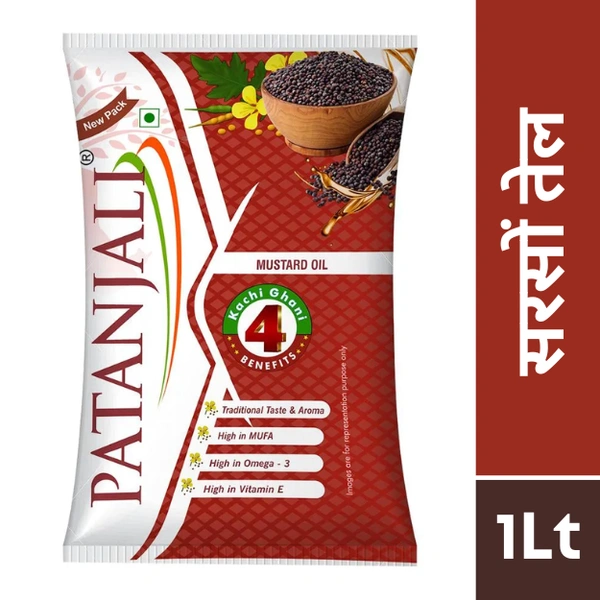Patanjali Kachi Ghani Mustard Oil 1L