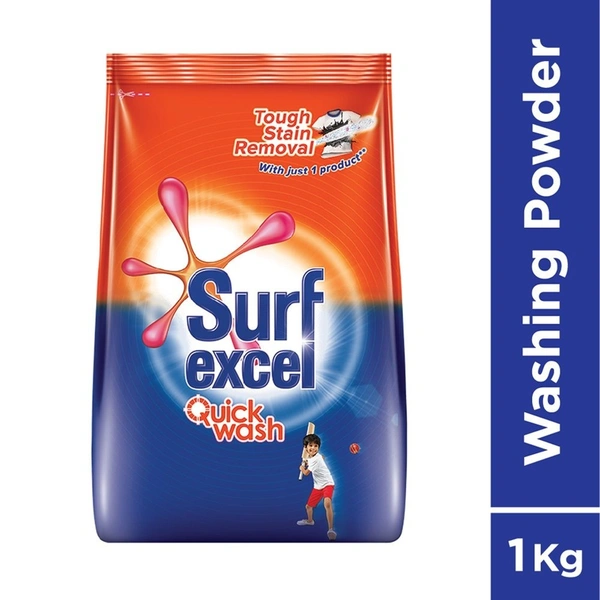 Surf Excel Quick Wash Detergent Washing Powder  1kg pkt