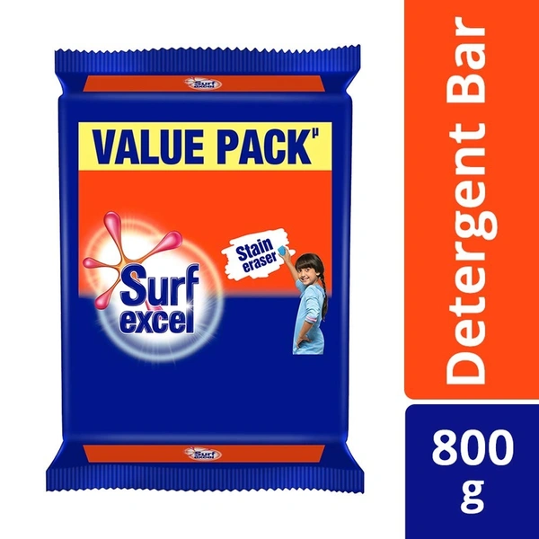 Surf Excel BIG Detergent Bar Soap  200g each (Pack of 4pc)