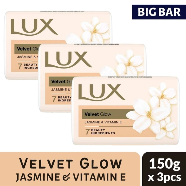 Lux Jasmine & Vitamin E White BIG Bathing Soap  (150gm x 3pcs) pack