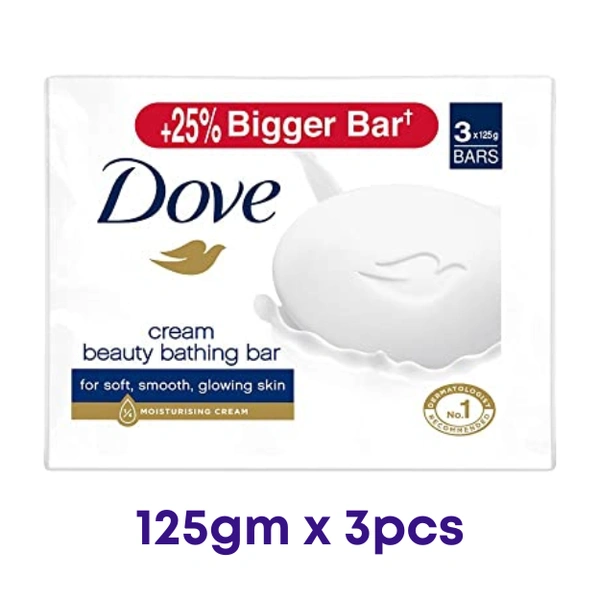 Dove Cream Beauty BIG Bathing Soap  125g x 3pcs