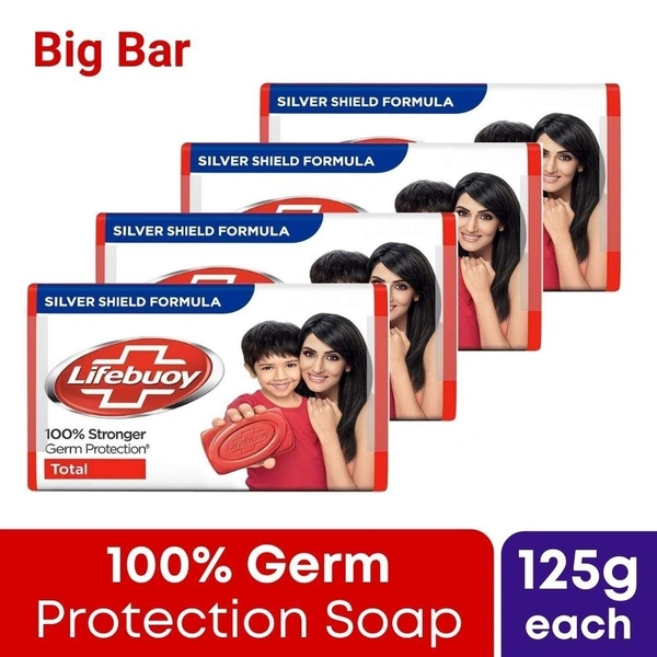  Lifebuoy Total 100% Germ Protection Soap  125gm (Pack of 5)
