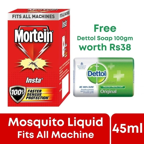 Mortein Mosquito Repellent Refill Liquid  45ml (Dettol Soap Free Rs40)