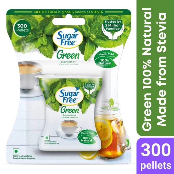 Sugar Free Green 100% Natural Sweetener Tablets 300 Pellets