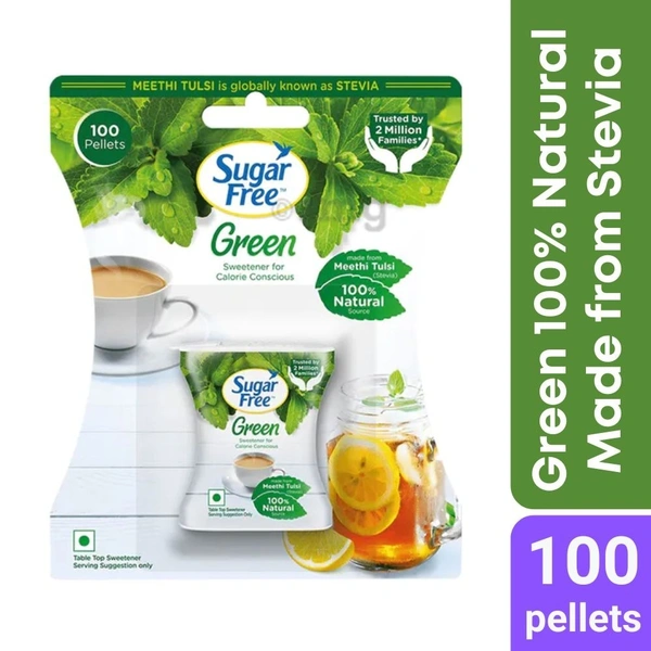 Sugar Free Green 100% Natural Sweetener Tablets  100 Pellets