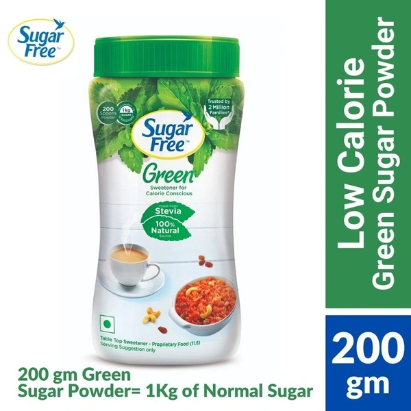 Sugar Free Green Natural Low Calorie Sugar Powder 200gm
