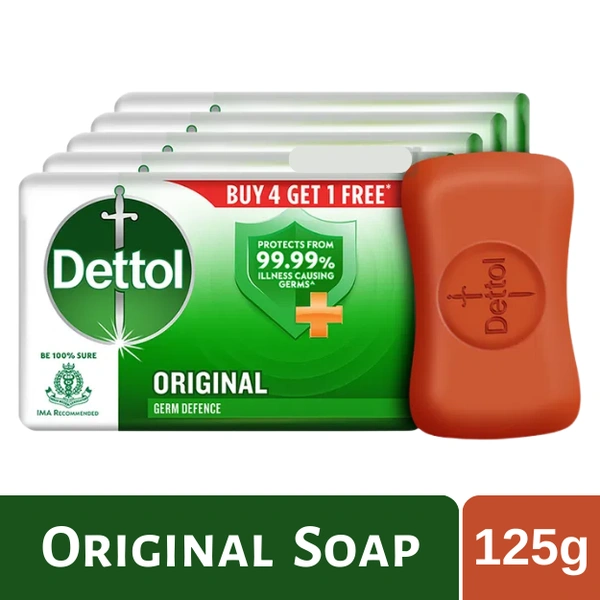 Dettol Original Germ Protection Bathing Soap  150gm x 5pcs