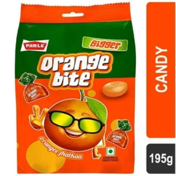 Parle Bigger Orange Bite Toffee  214gm