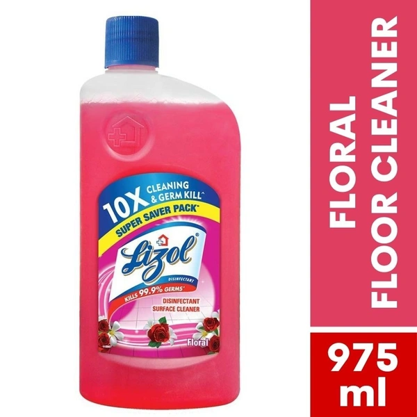 Lizol Floral Disinfectant Surface Floor Cleaner  975ml Bottle
