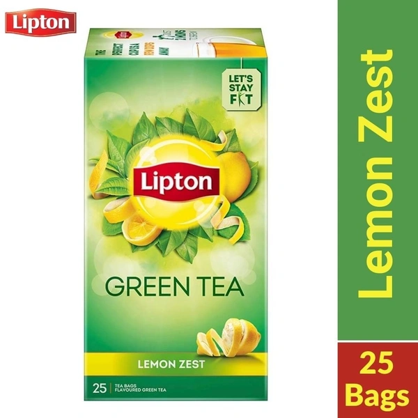 Lipton LEMON ZEST Green Tea Bags  25 Tea Bags