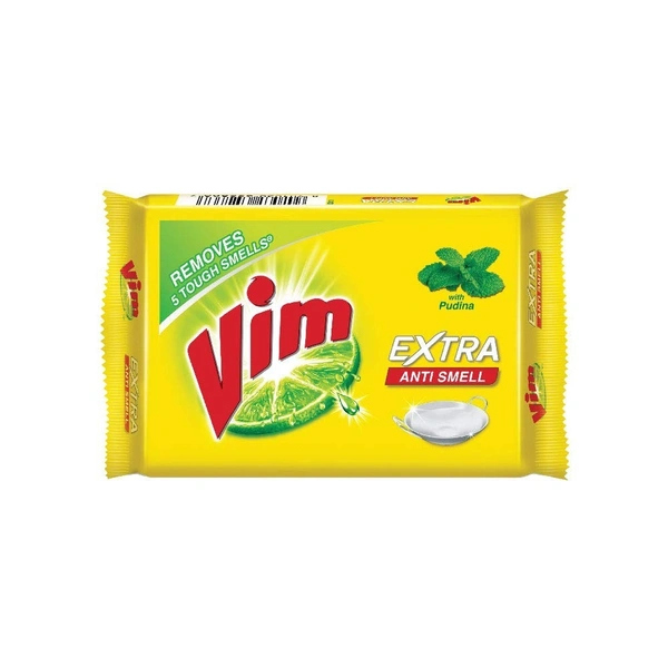Vim Anti Smell Lemon Dishwash Bar  115g