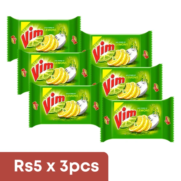 Vim Mini Dishwash Bar Soap  60gm x Pack of 6