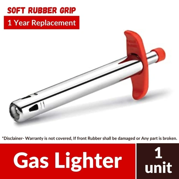 Ritu Smooth Stainless Steel Gas Lighter (J-45)  1pc