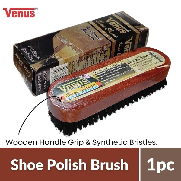 Venus Shoe Shine Wooden Shoe Polish Brush  1 Pcs