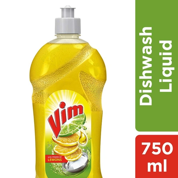 Vim Dishwash Liquid Gel Lemon  750ml Bottle