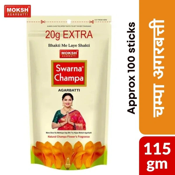 Moksha SWARNA CHAMPA Agarbatti  (95gm + 15gm Extra
