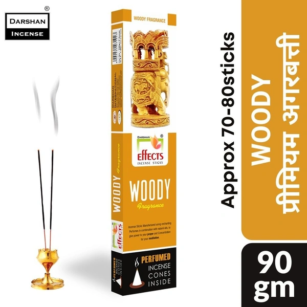 Darshan Effects Woody Fragrance Insence Sticks Agarbatti  90gm