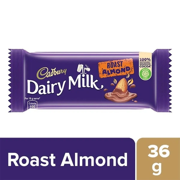 Cadbury Dairy Milk Roast Almond Chocolate Bar  36gm