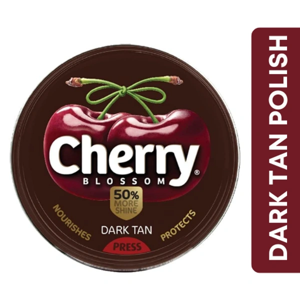 Cherry Blossom Dark Tan Wax Shoe Polish  40Gm Tinbox