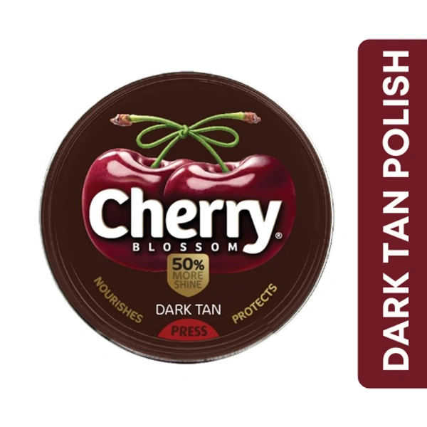 Cherry Blossom Dark Tan Wax Shoe Polish  15Gm Tinbox