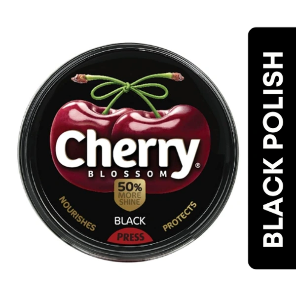 Cherry Blossom Black Wax Shoe Polish  40Gm Tinbox