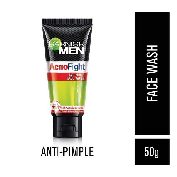 Garnier Men Acno Fight Anti-Pimple Face Wash  50Gm tube