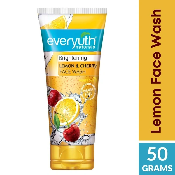 Everyuth Naturals Lemon & Cherry Face Wash  50Gm tube