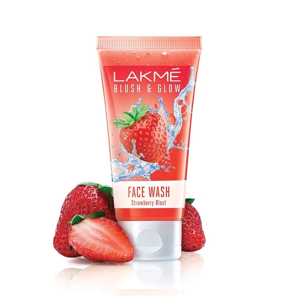 Lakme Blush & Glow Strawberry Gel Face Wash  50Gm tube