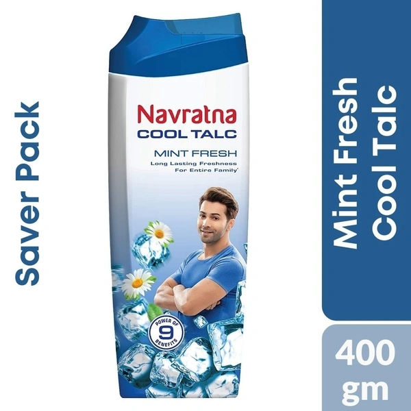 Navratna Mint Fresh Cool Talc Powder  400Gm