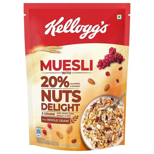Kelloggs Muesli NUT DELIGHT Breakfast Cereal 500gm