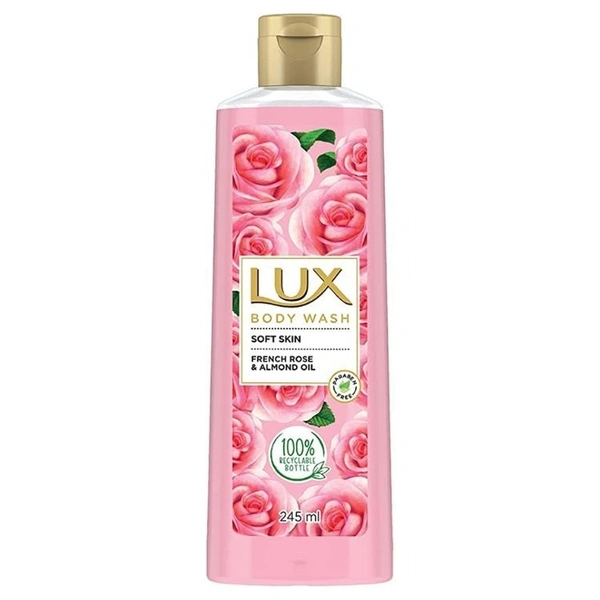 Lux Soft Skin Body Wash (French Rose Fragrance & Almond Oil)  245ml Bottle