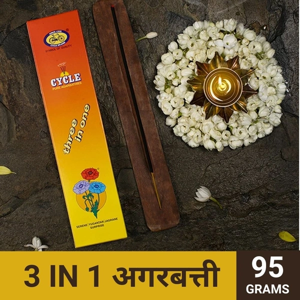 Cycle 3 in 1 Pooja Agarbatti Sticks (Approx 80 sticks)  105gm