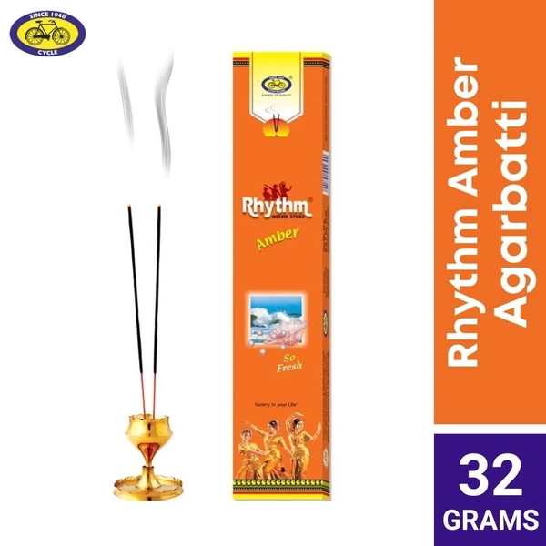 Cycle Rhythm AMBER Puja Agarbatti Sticks (25-30 Sticks approx)  32gm