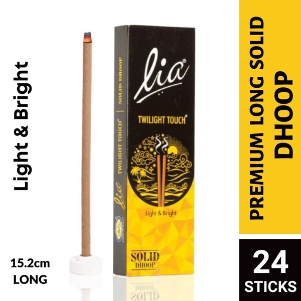 Lia TWILIGHT TOUCH Solid Jumbo Dhoop Sticks  24 Sticks