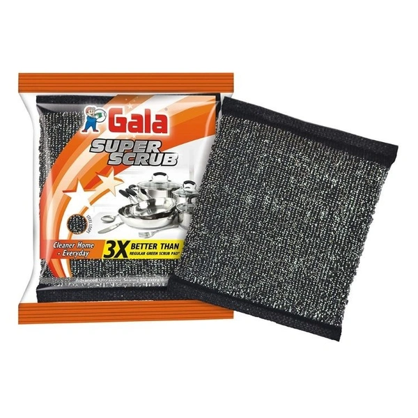 Gala Super Scrub Made of Steel Black  1pcs