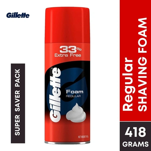 Gillette Classic REGULAR Shaving Foam  418gm Can