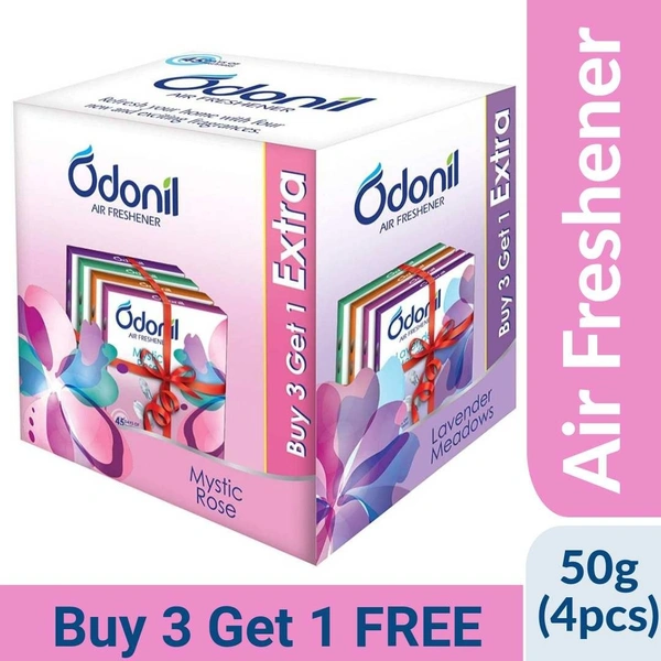 Odonil Bathroom Air Freshner (30Days Freshness)  50g (3+1 Free) Pack