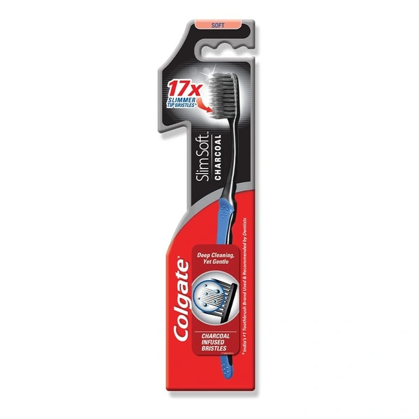 Colgate Slimsoft Charcoal Toothbrush  1pc